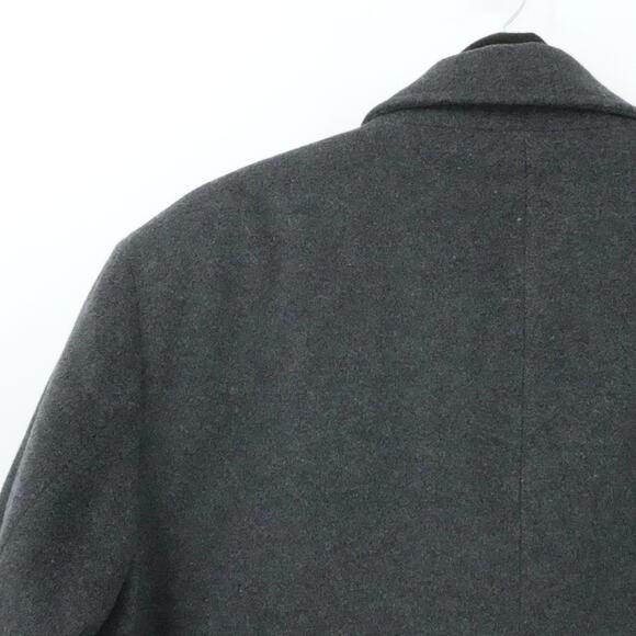 Lauren Ralph Lauren Car Coat Mens 58R Charcoal Wool Blend Quilted Lined Zip Bib - Picture 9 of 15